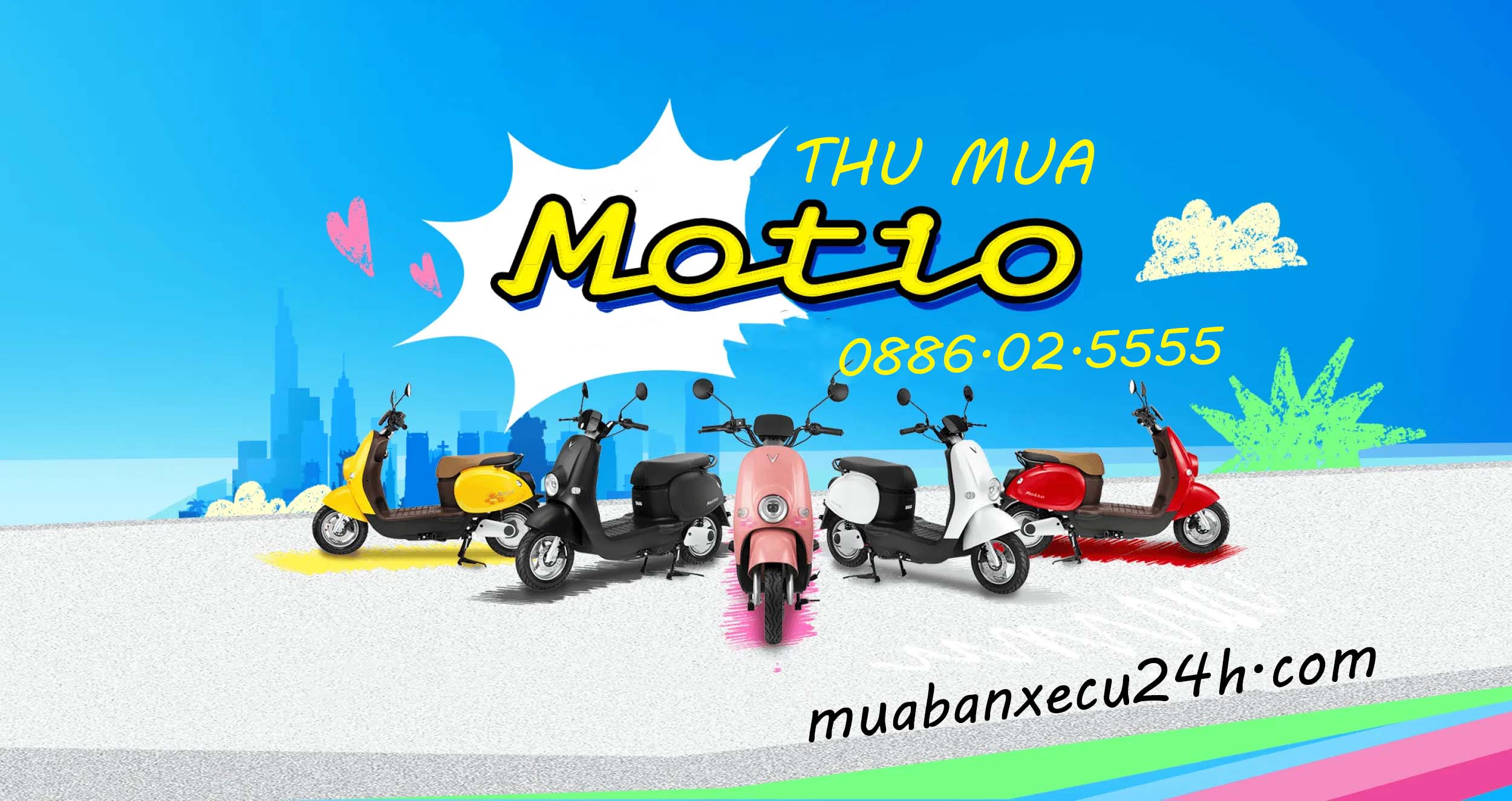Thu mua xe điện VinFast Motio, thu mua xe hư hỏng, thu mua xe trúng thưởng