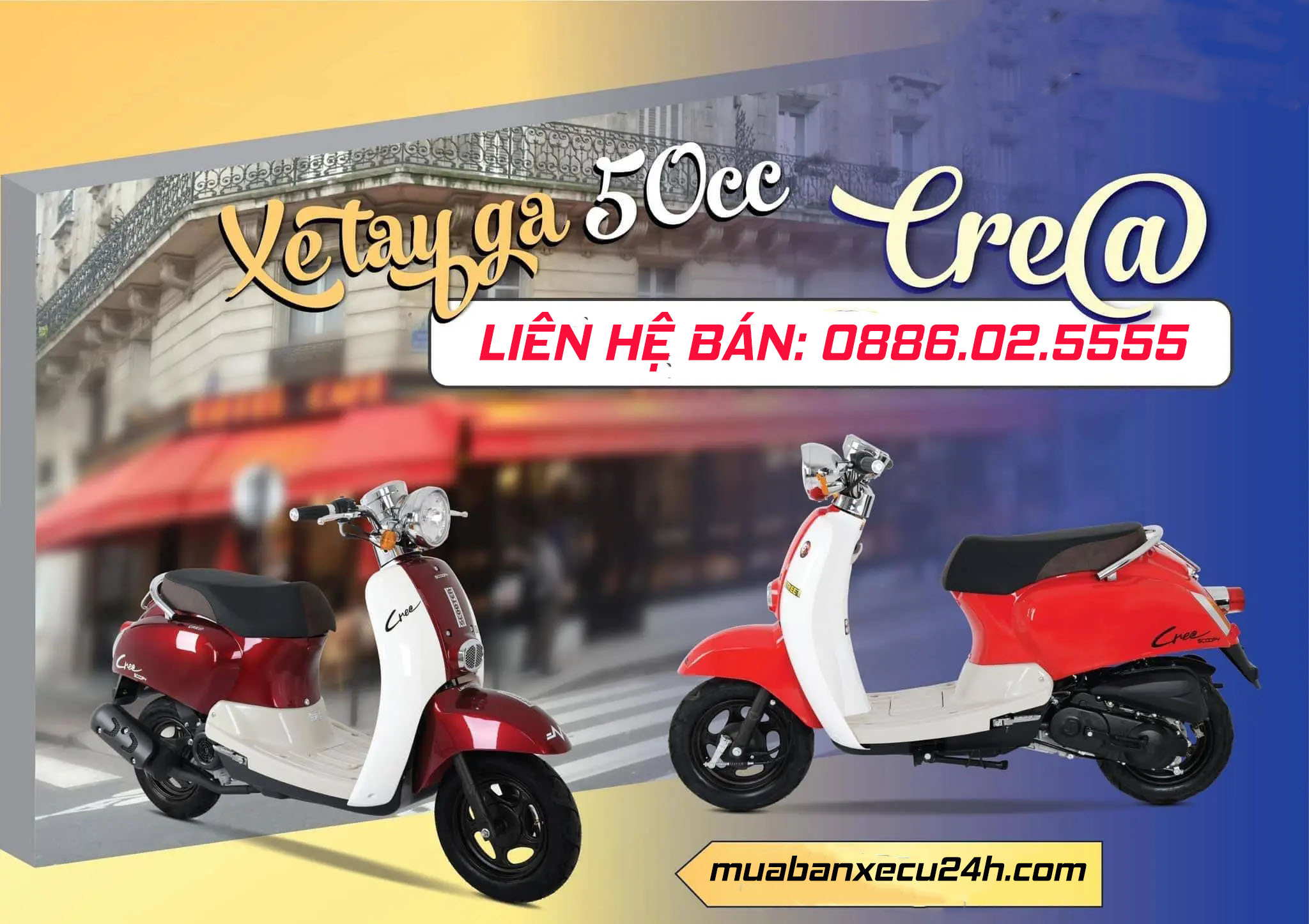 Thu mua xe máy 50cc Cree Tại Bình Dương